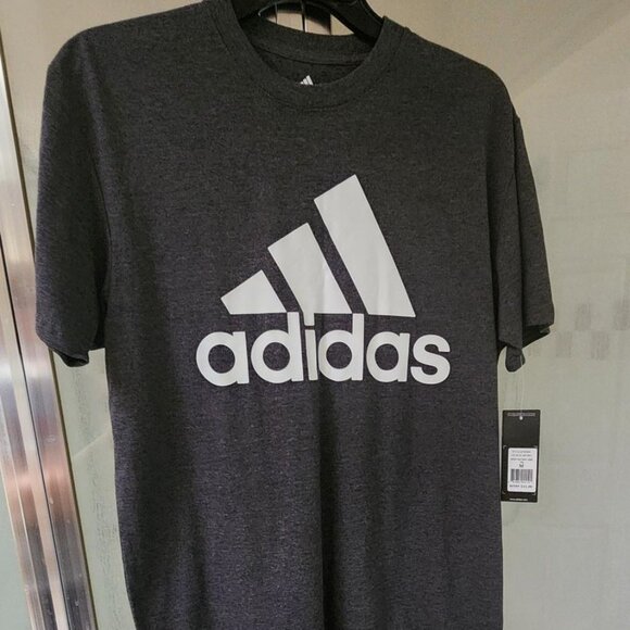 Men’s Gray Classic LOGO Adidas T-Shirt Size M-NWT - Picture 1 of 5
